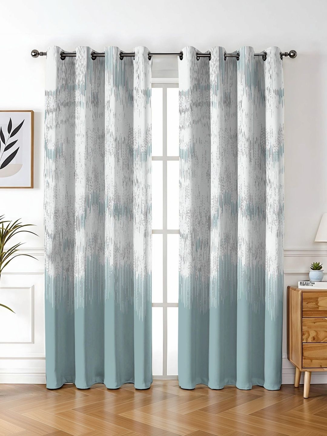 AAVIS DECOR Teal Room Darkening Long Door Curtain-picture-18