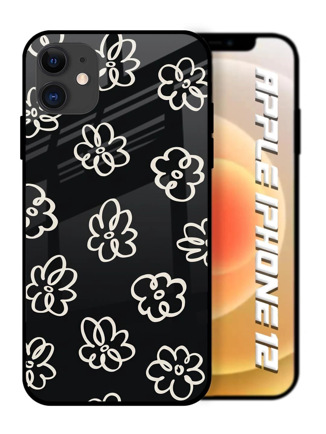 QRIOH Floral Printed iPhone 12 Back Case Mobile Accessories-picture-18