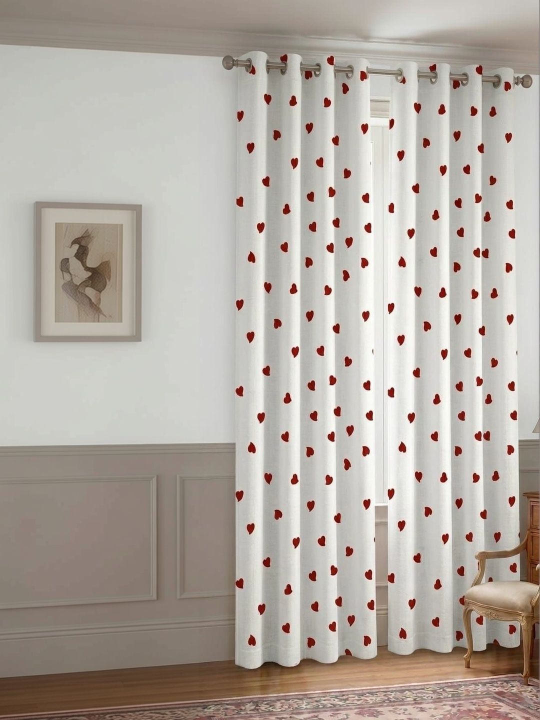 KANUM Red Set of 2 Quirky Window Curtain-picture-23