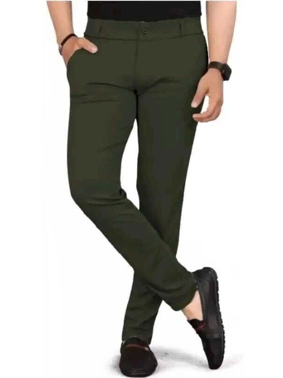 Nk staylish Men Smart Slim Fit Easy Wash Trousers-picture-22