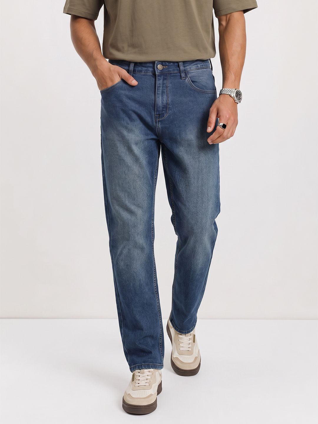 The Roadster Life Co. Men Light Fade Stretchable Jeans-picture-22