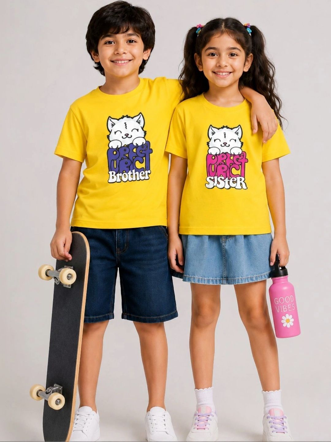 YAK YAK Girls Typography Printed Organic Cotton T-shirt-picture-28