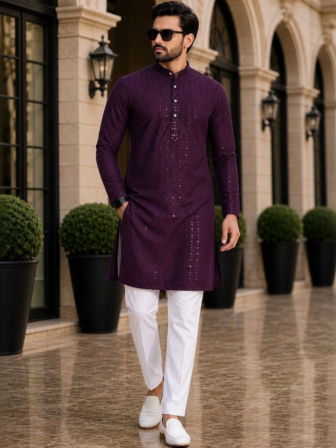 SKYWORRIX Mandarin Collar Kurta-picture-10