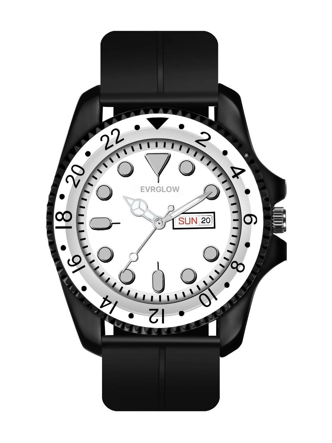 EVRGLOW Boys Dial & Stainless Steel Straps Analogue Watch EVM-019-WHITE-BLK-STRAP-image-15