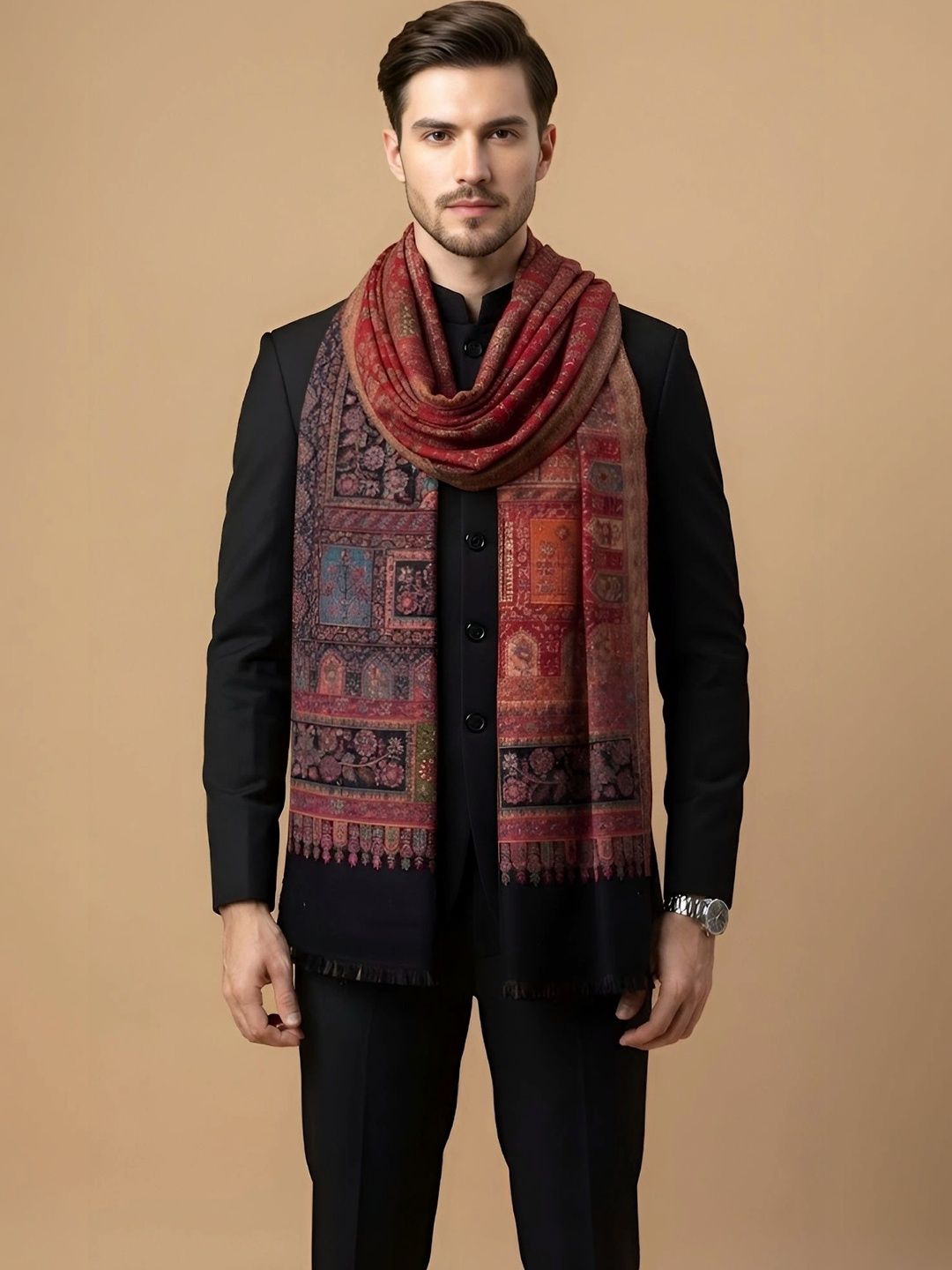 MUFFLY Men Woven Design Stole-picture-24