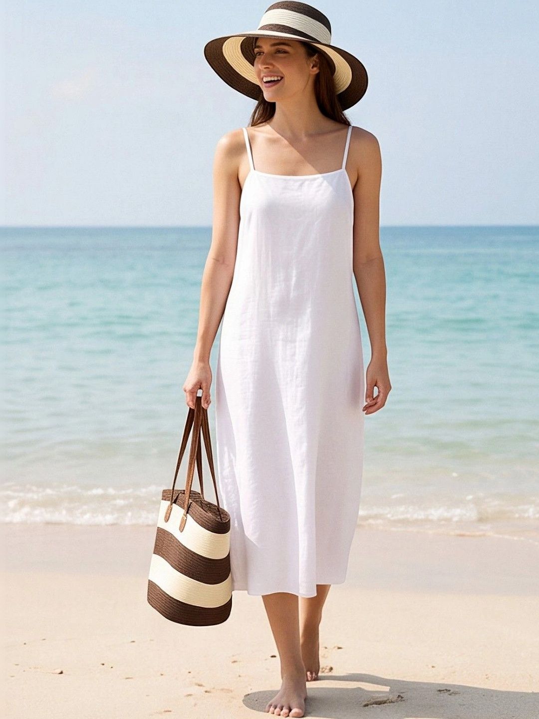 FIND STALK LOVE Striped Shopper Tote Bag-picture-43