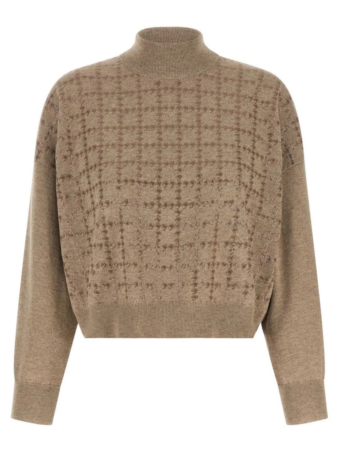 Brunello Cucinelli Women Checked Crop Pullover-picture-12