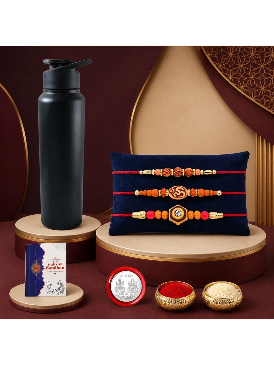 Myntra Elegant Homes 8-Pcs Rakhi Greeting Card & Roli Chawal-picture-33