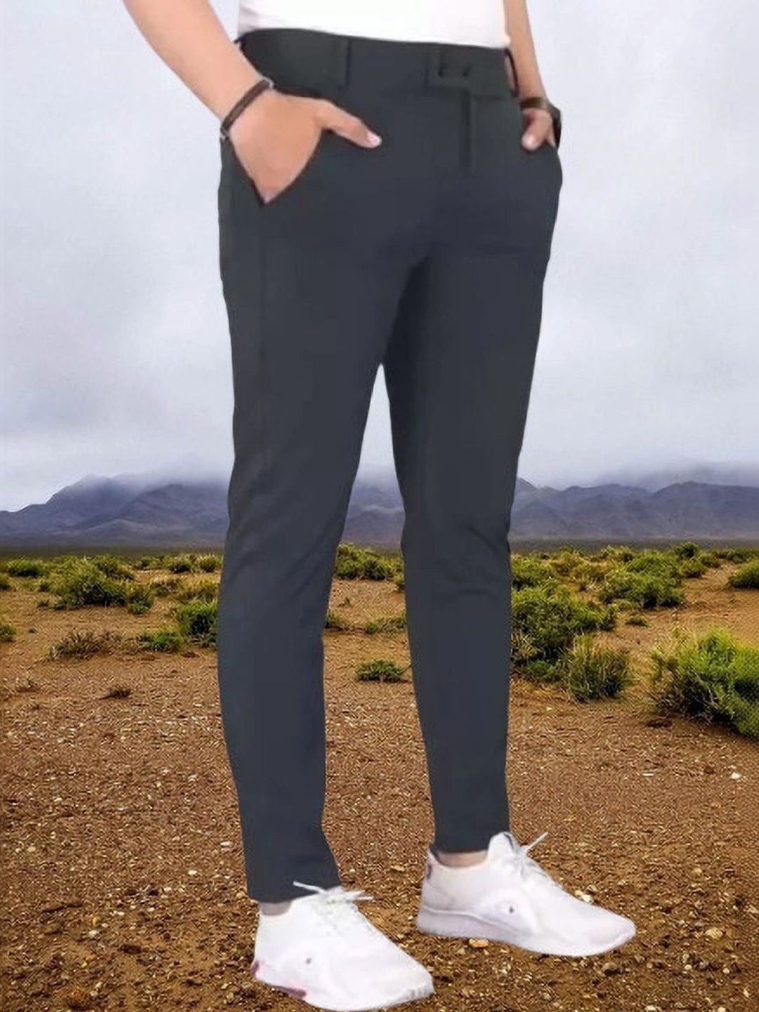 Nk staylish Men Smart Slim Fit Trousers-picture-19