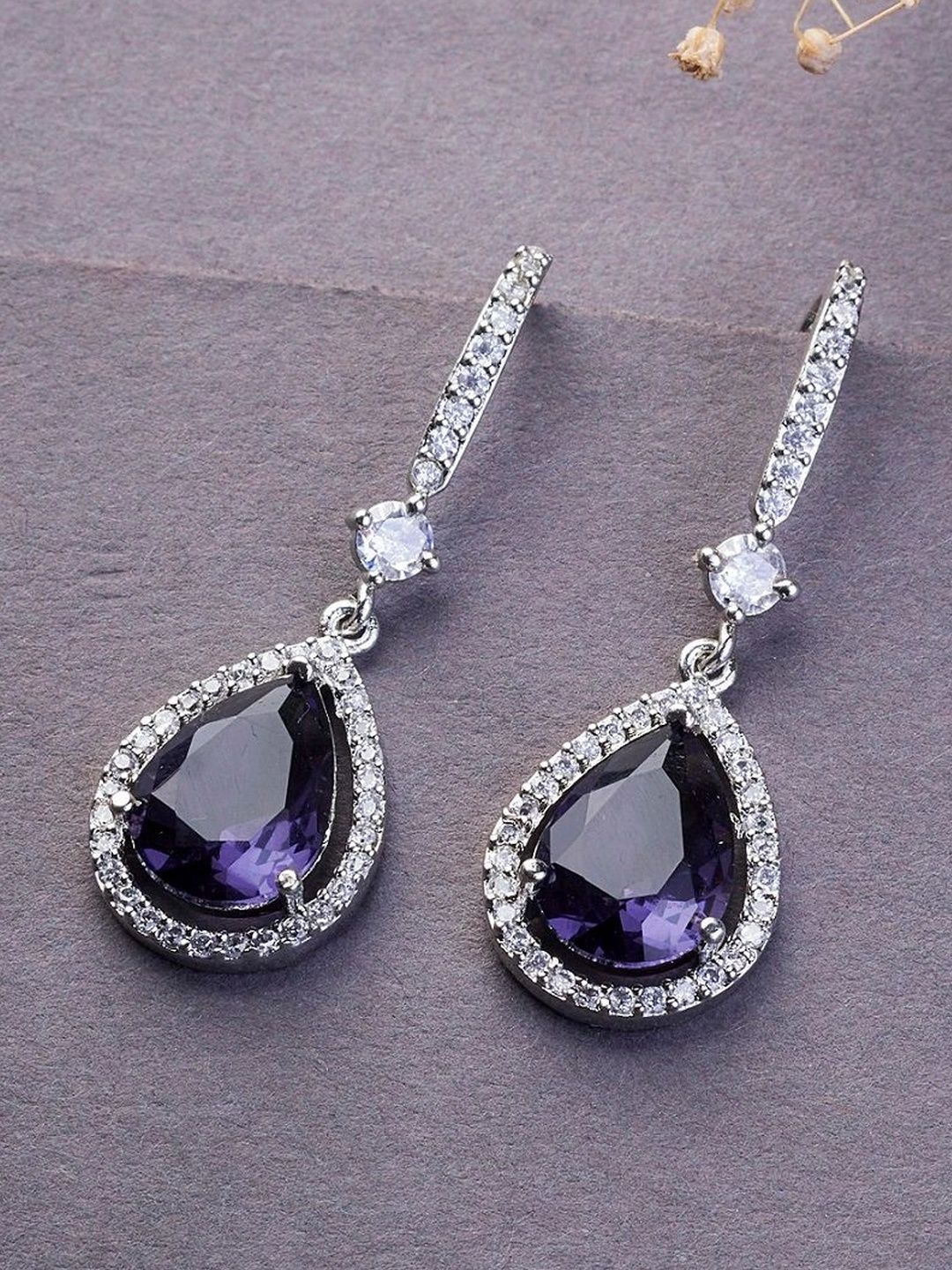 Opal Touch Teardrop Shaped Drop Earrings-picture-15
