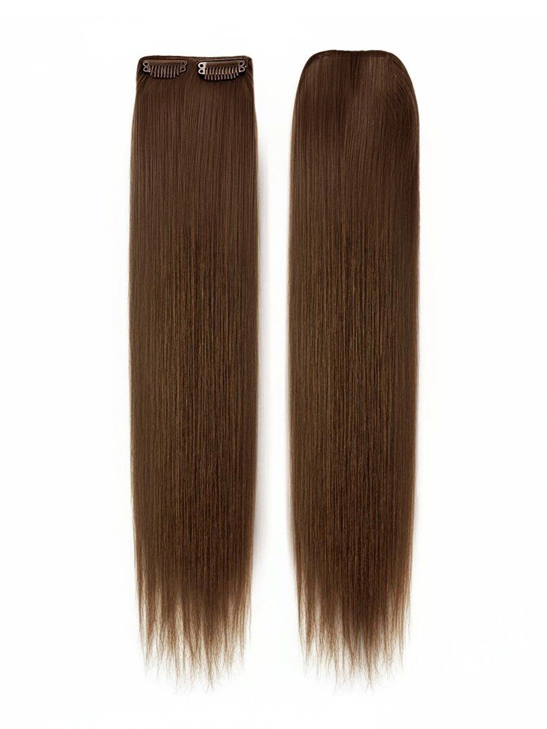 HAIR CLOSET Clip In Straight Locks Hair Extension - Natural Brown- 24 Inch-image-40