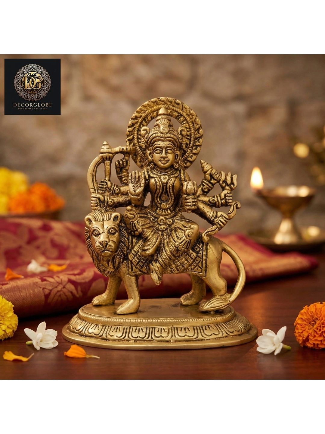 DecorGlobe Gold-Toned Religious Idol Showpiece-picture-18