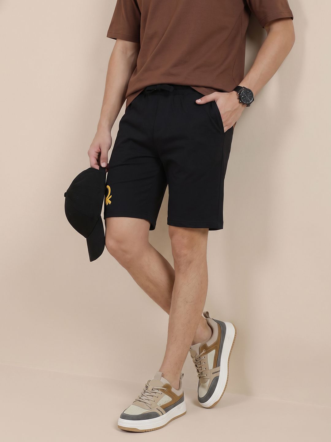 United Colors of Benetton Men Slim Fit Pure Cotton Shorts-image-40