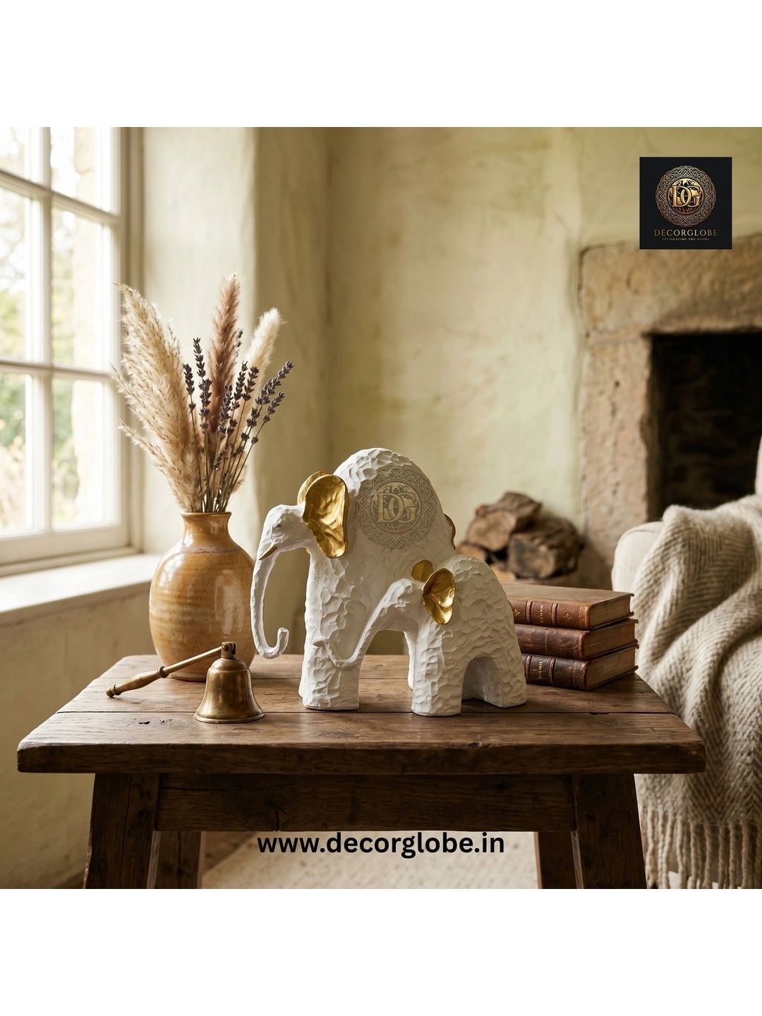 DecorGlobe White Figurine Showpiece-image-25