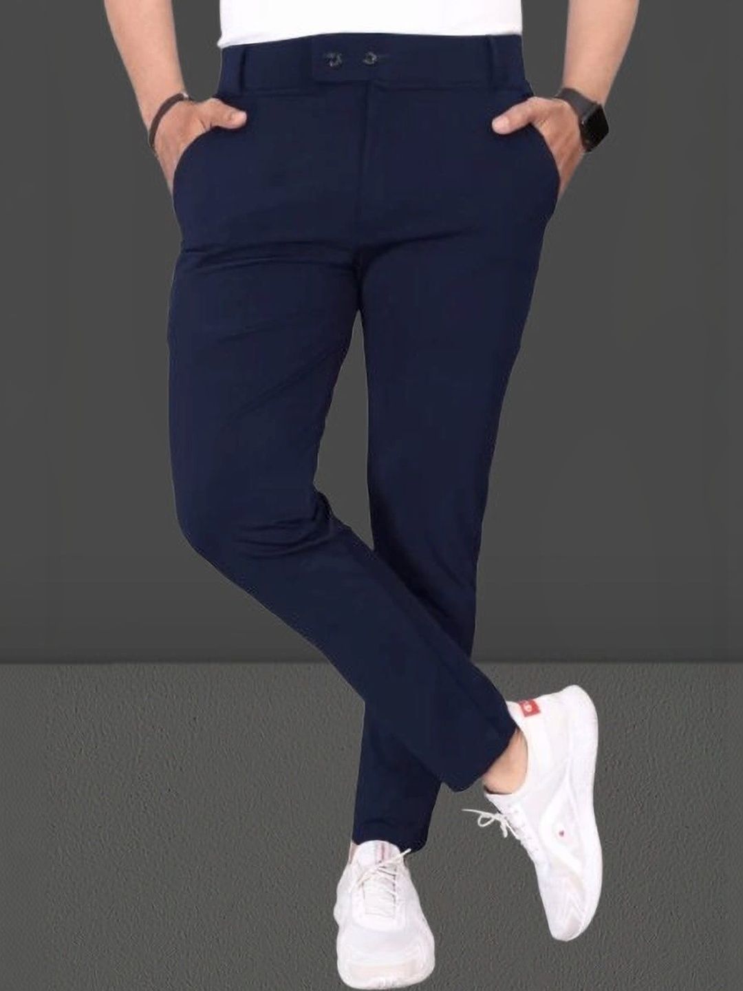 Nk staylish Men Smart Slim Fit Easy Wash Chinos Trousers-picture-41