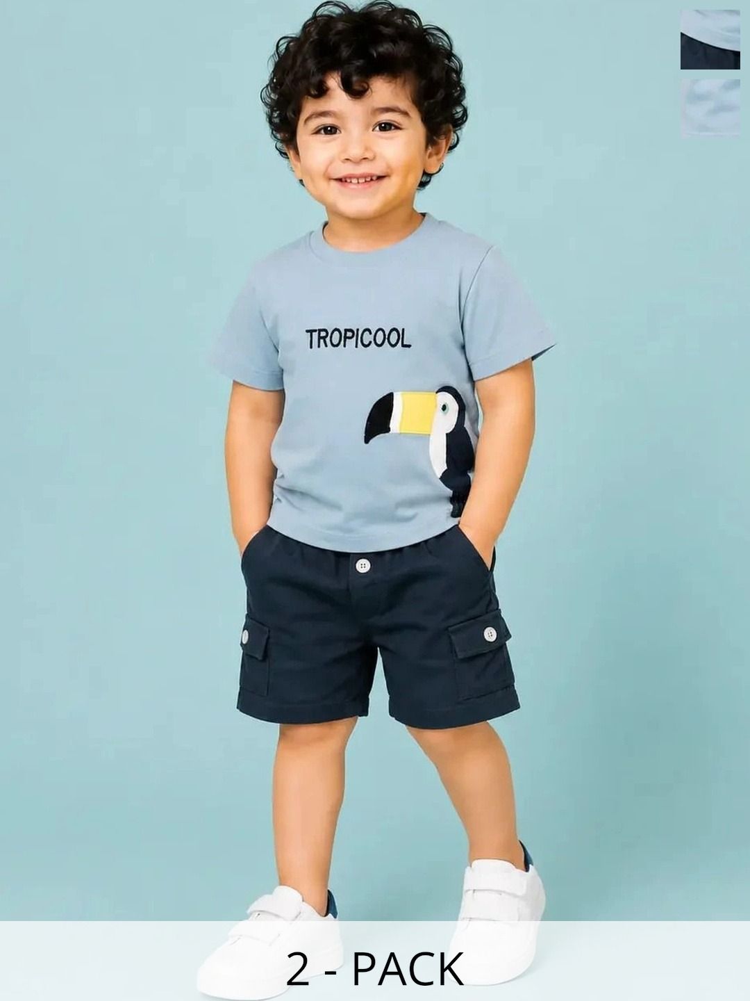 Bloomup Boys Printed T-shirt with Shorts-picture-26