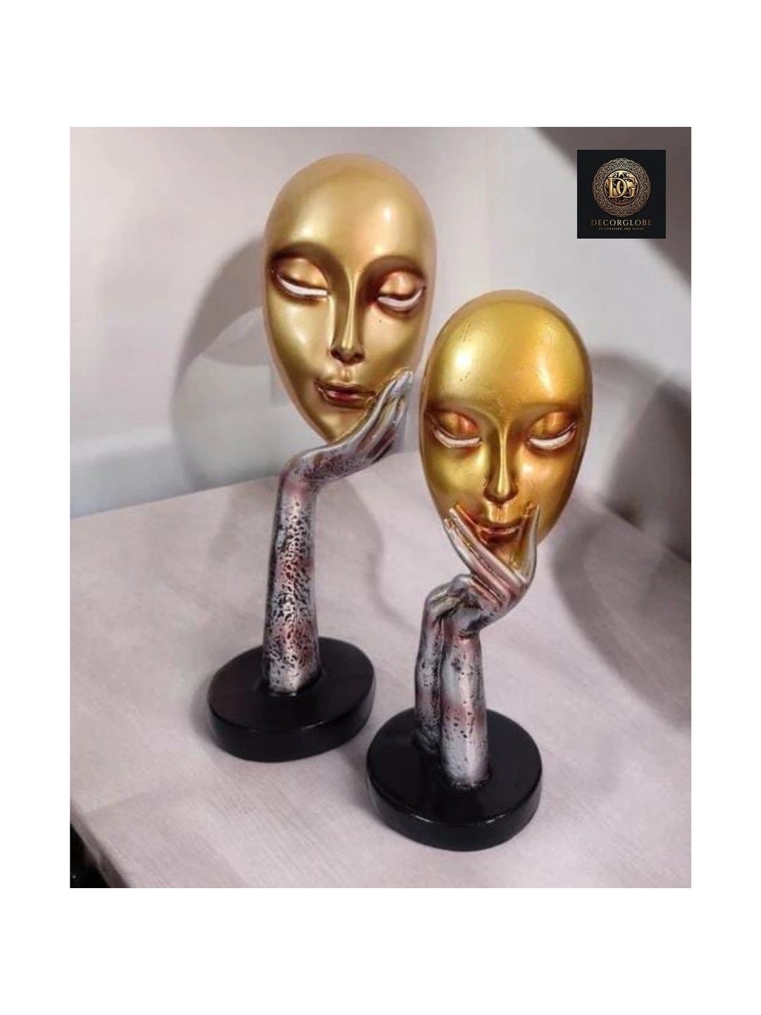 DecorGlobe Gold-Toned Figurine Showpiece-picture-41