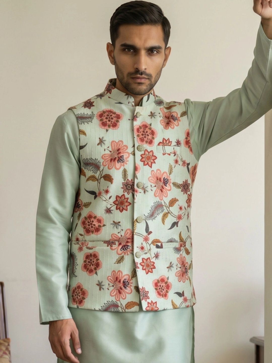 Jompers Printed Nehru Jackets-image-29