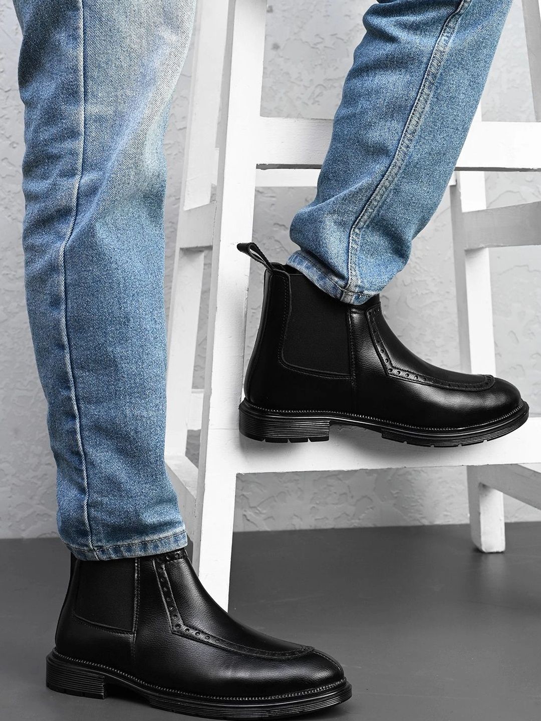 Killer Men Textured Round Toe Chelsea Boots-picture-38