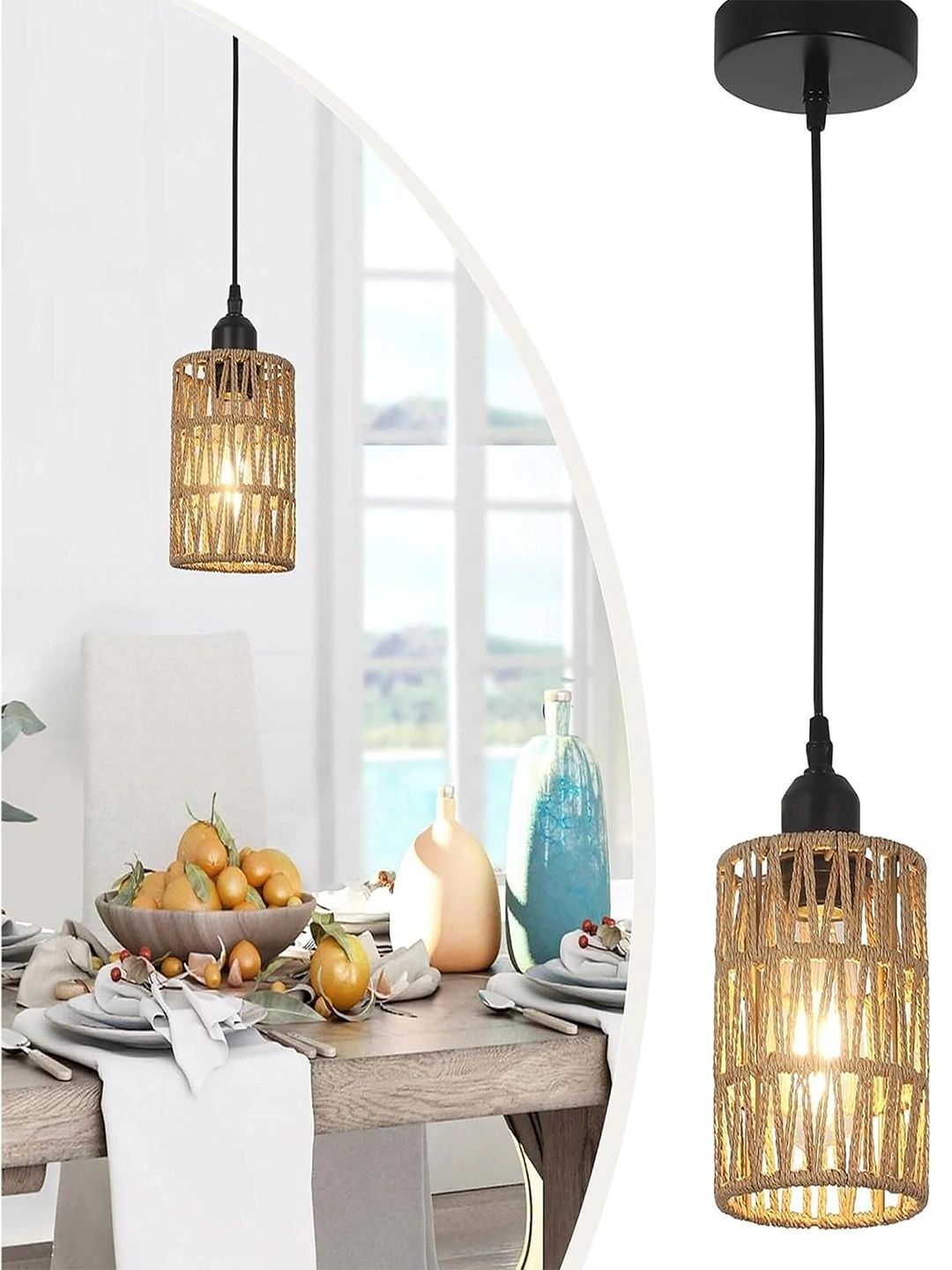 Decorcity Beige Textured Ceiling Lamp-picture-52