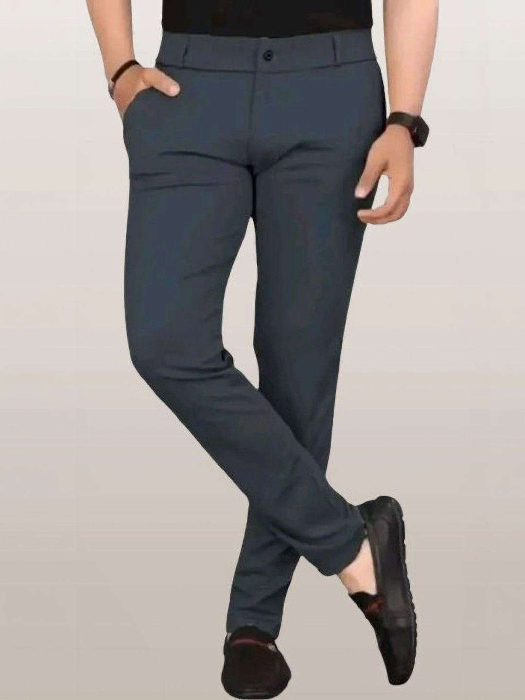 Nk staylish Men Smart Slim Fit Easy Wash Trousers-picture-29