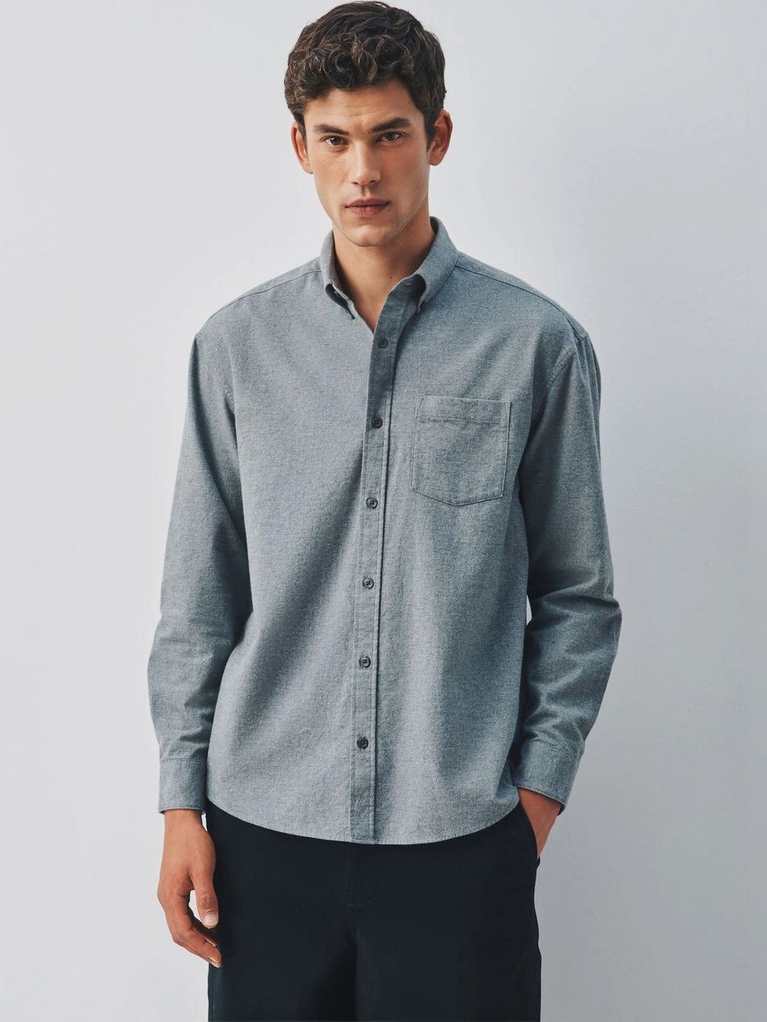 NEXT Button-Down Collar Regular Fit Casual Shirt-picture-17