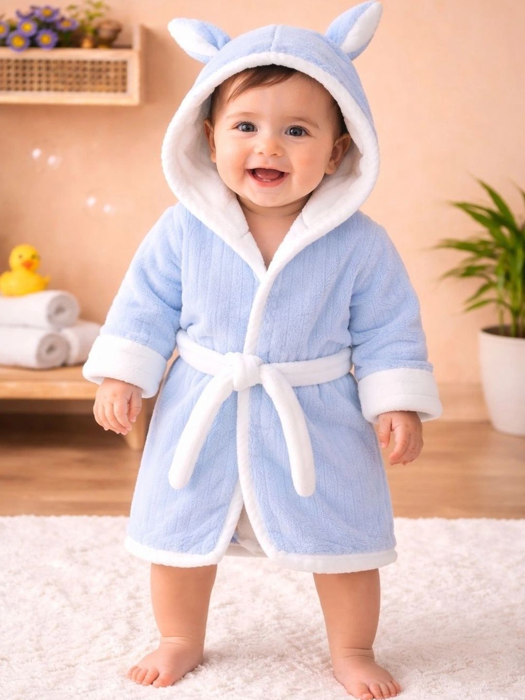 The Little Lookers Infants Hooded Poncho Towel Bath Robe-picture-19