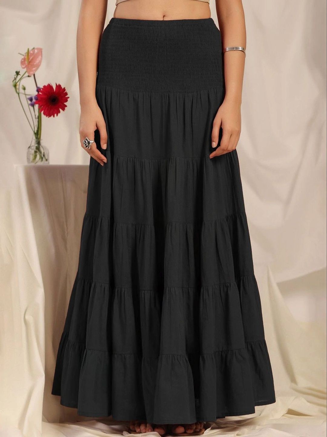 LookShine Women Tiered Maxi Flared Skirt-picture-29