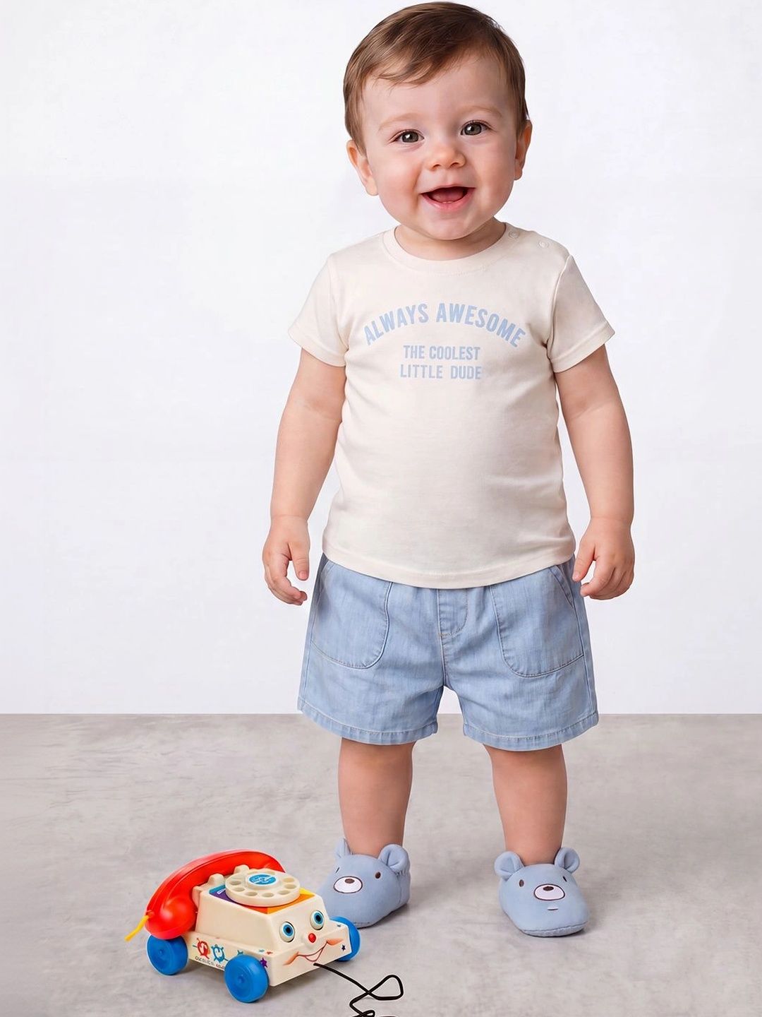 R&B Boys Typography Printed Pure Cotton T-shirt-picture-31