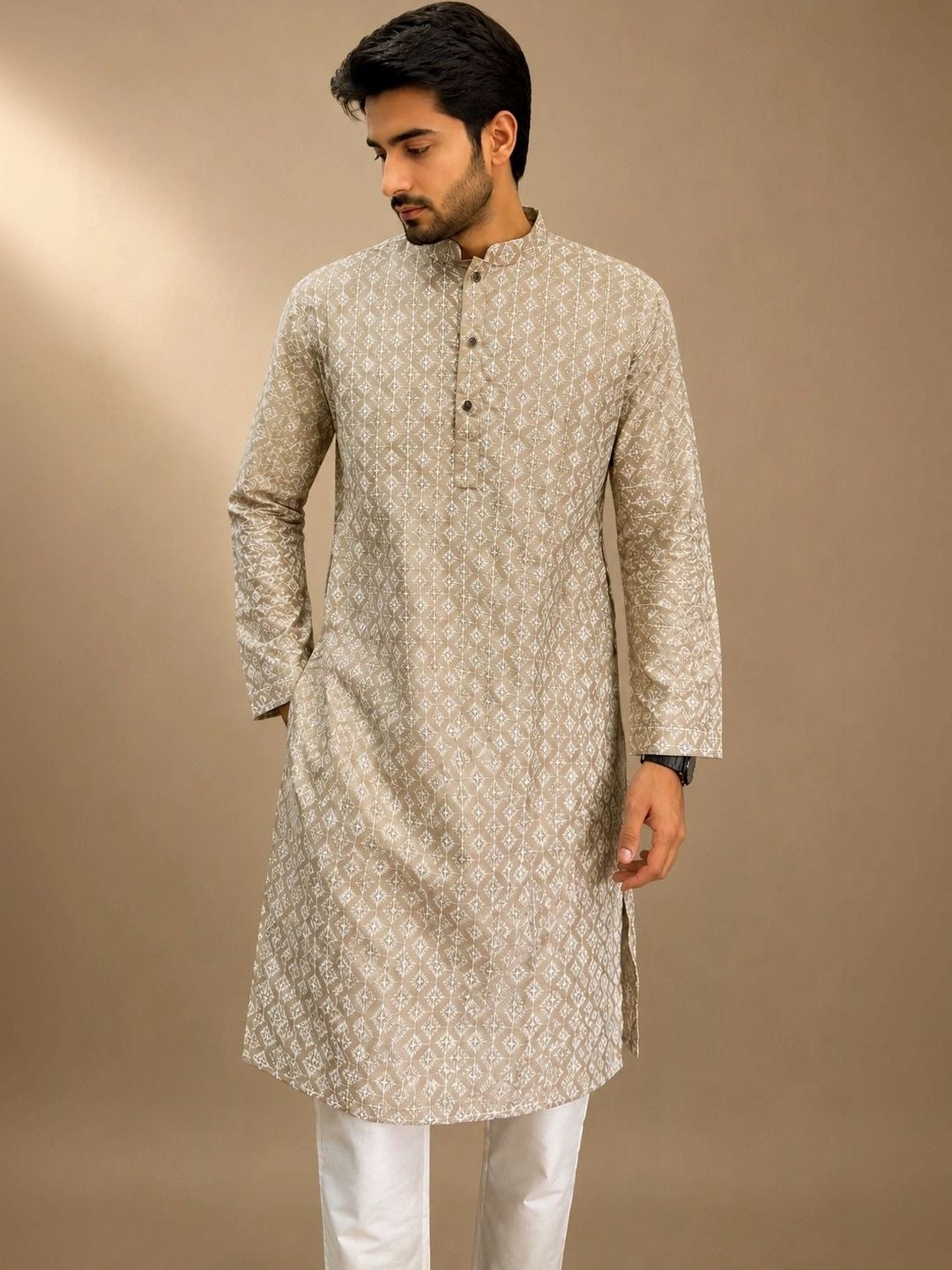 Shiv Leela Men Ethnic Motifs Embroidered Thread Work Kurta-picture-30