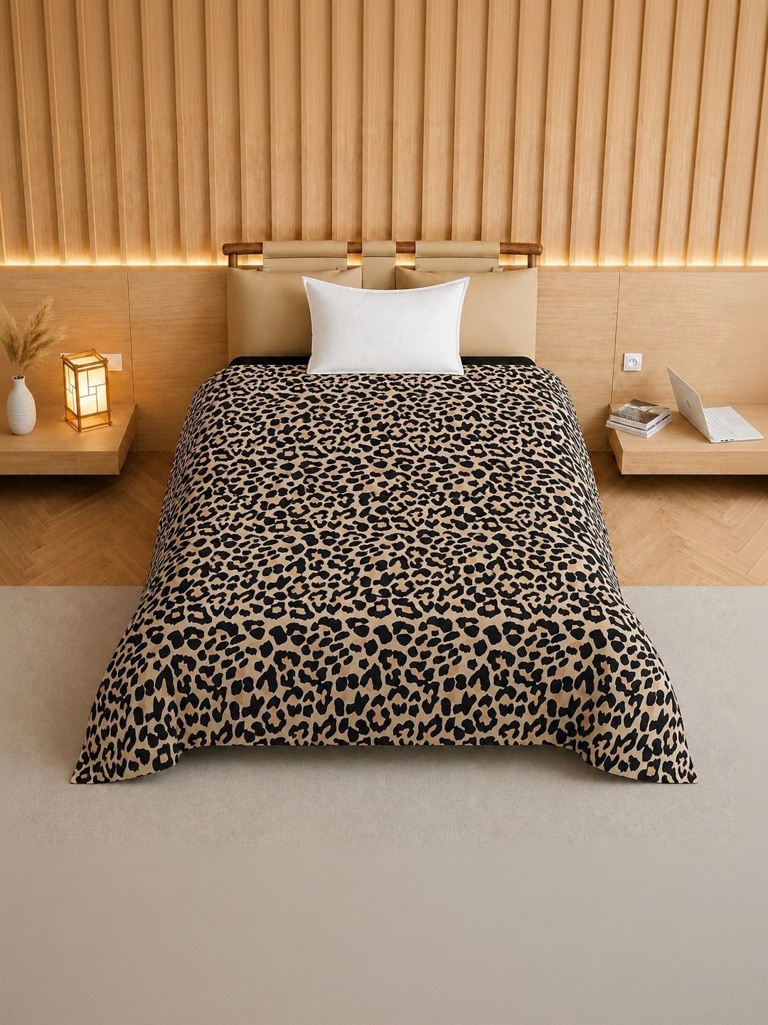TINDLER KNOTS Brown Printed Single Duvet Cover-image-33