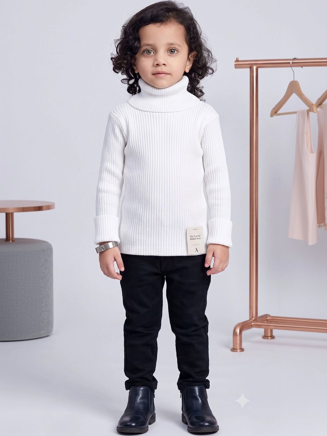 DESNUDA Unisex Kids Ribbed Woollen Pullover-picture-29