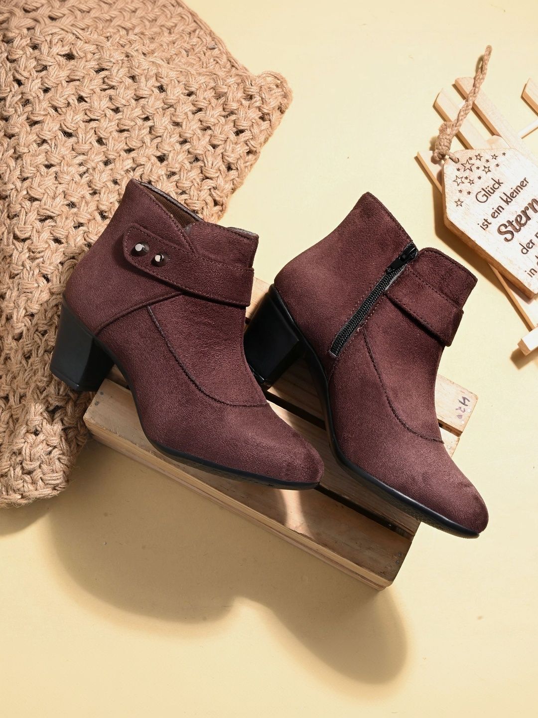 The Roadster Lifestyle Co Women Round Toe Zip Regular Boots-picture-11