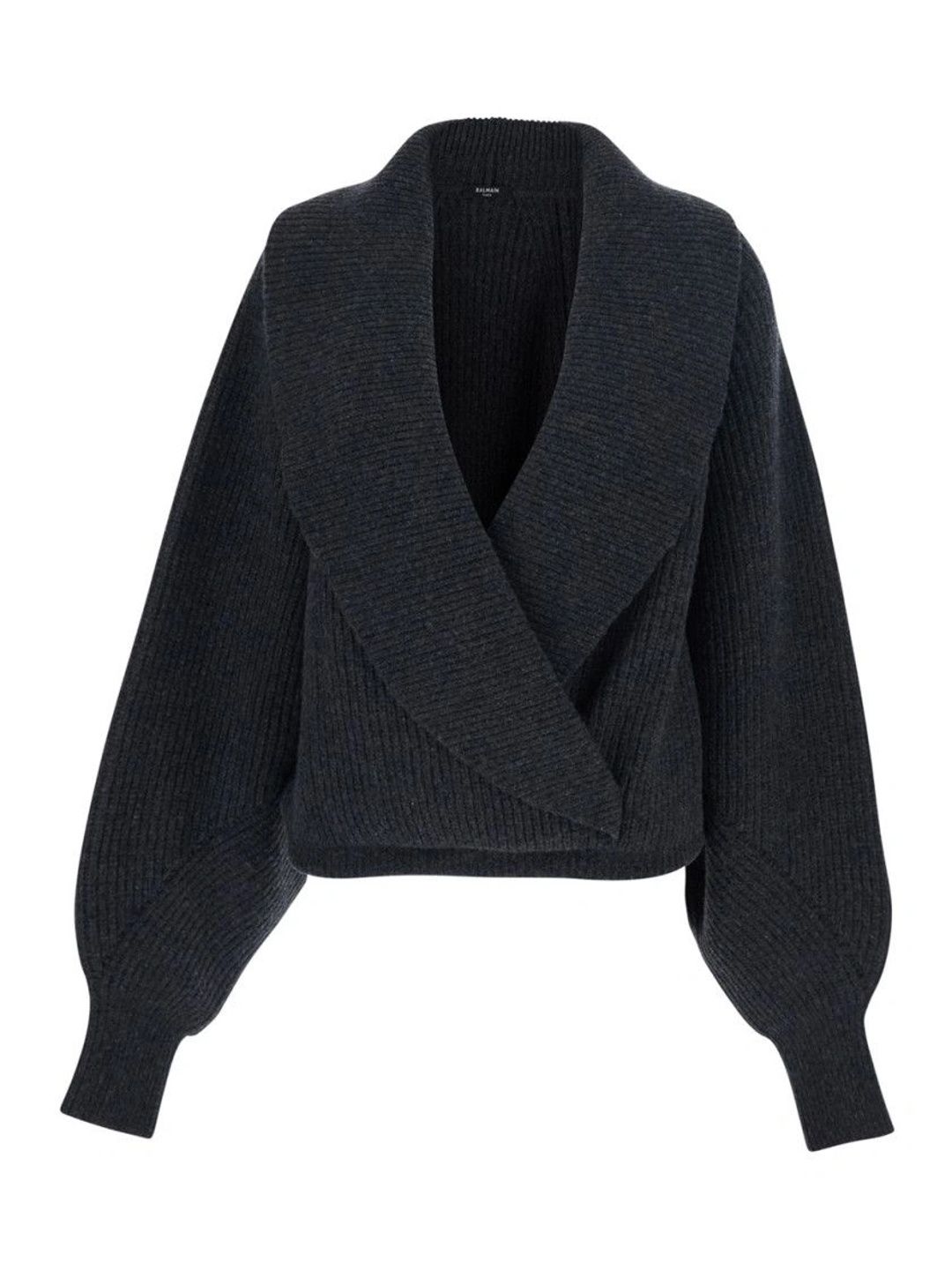 Balmain Women Ribbed Woollen Crop Pullover-picture-40