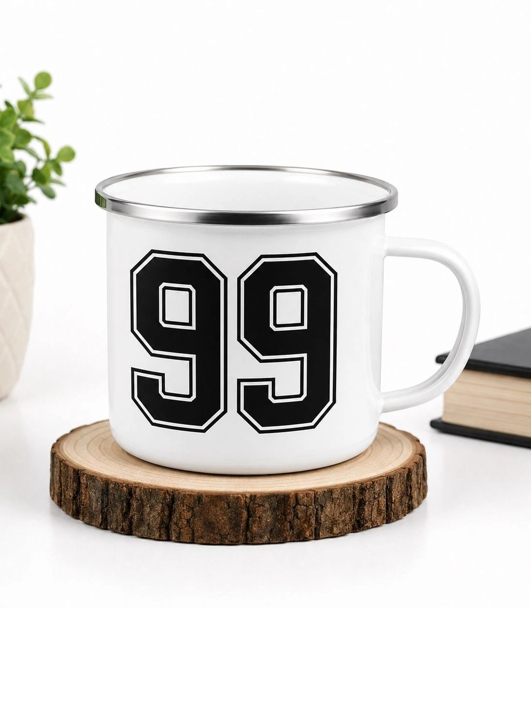 TAJNAN White Text or Slogans Printed Stainless Steel Glossy Mugs Set of Cups and Mugs-picture-0