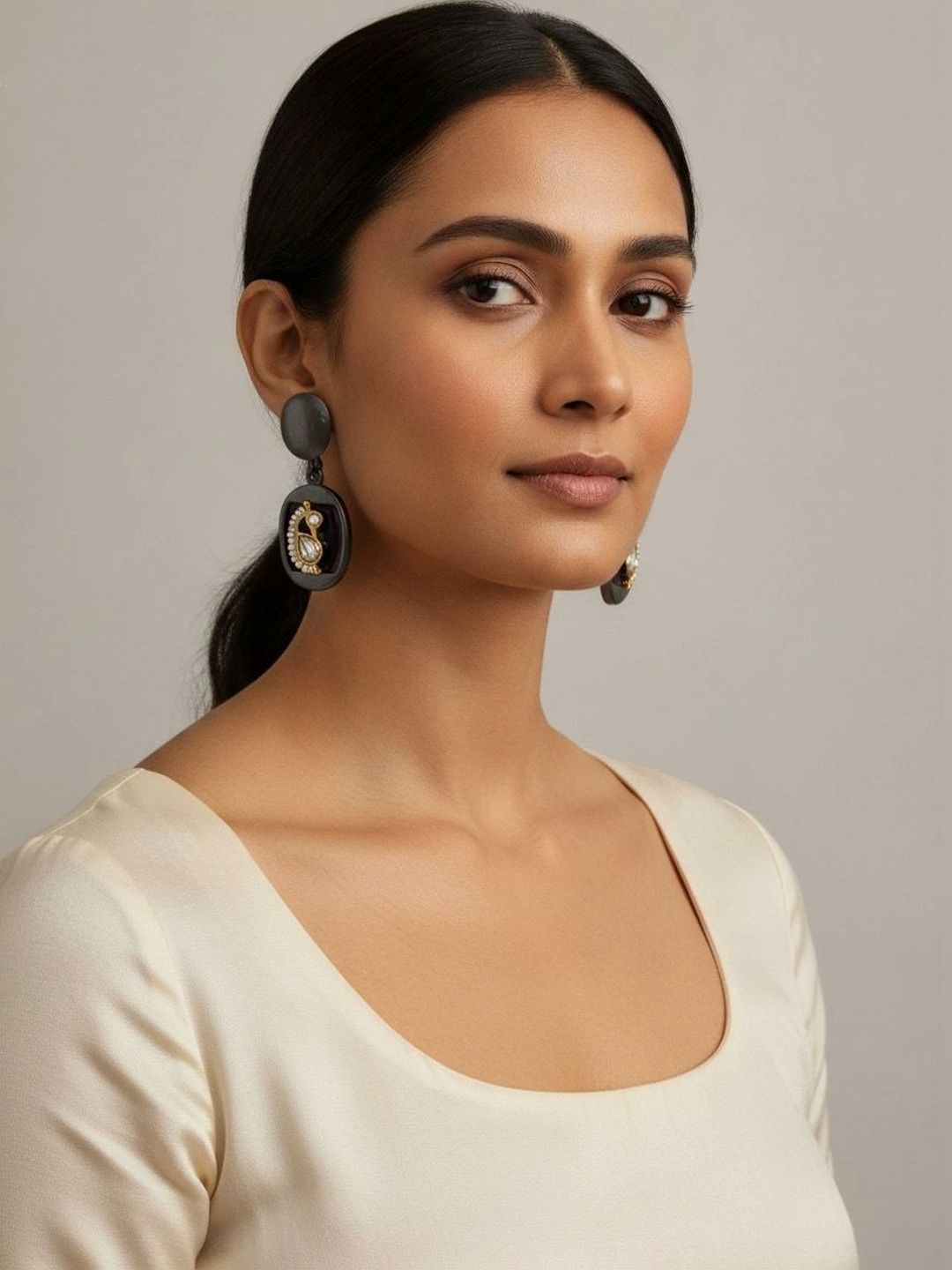 9ROCK Oval Drop Earrings-image-35