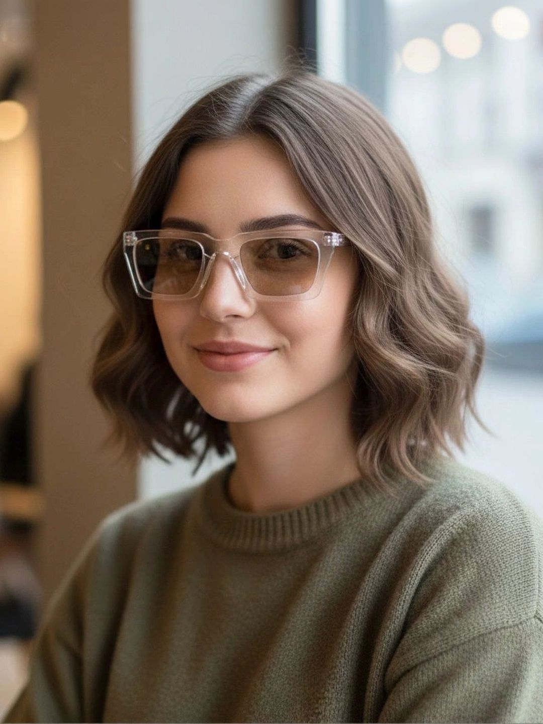 AKAYI Unisex Brown Rectangle Sunglasses with-image-43