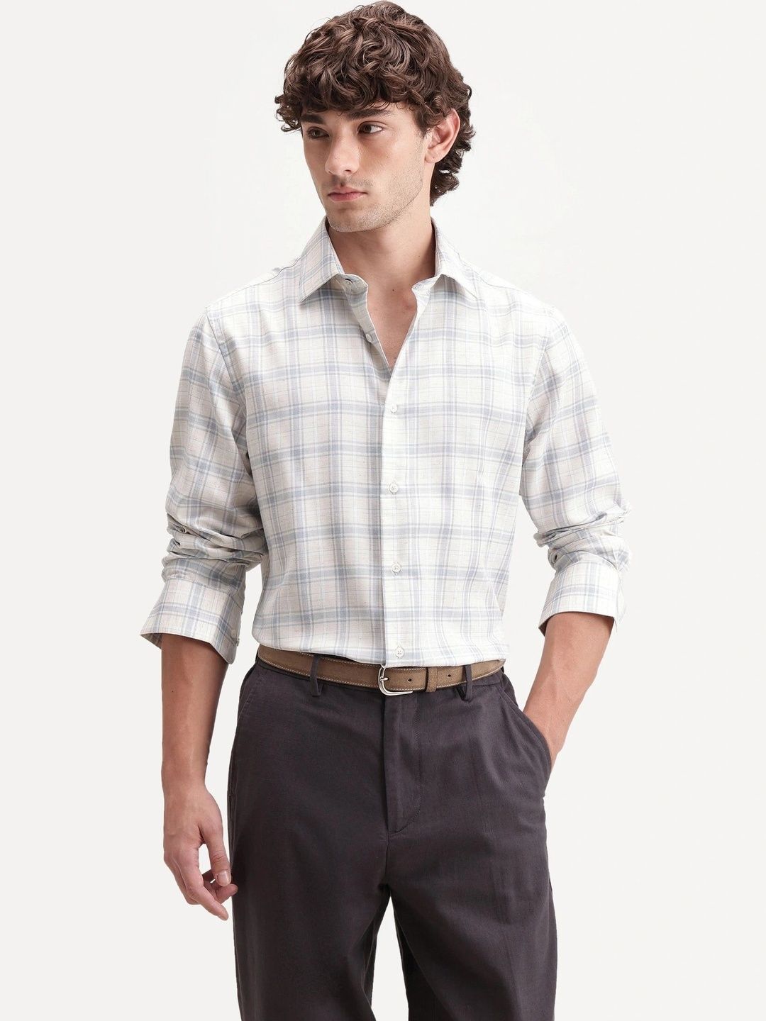 RARE RABBIT Men Checked Casual Shirt-picture-24