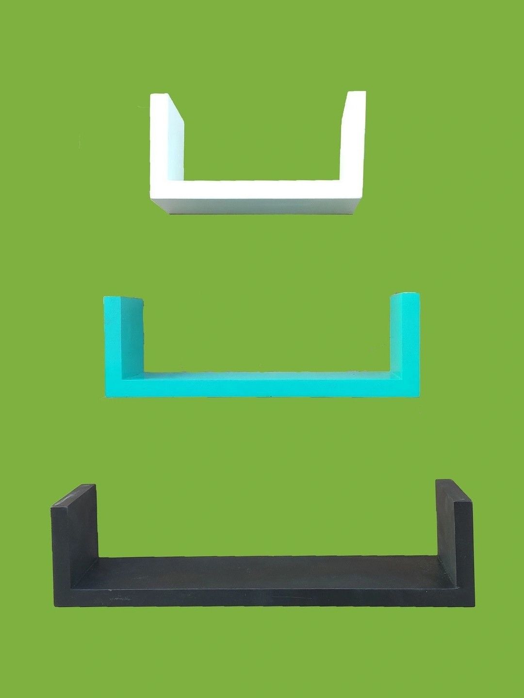TFS TRADERS Multicoloured & Black Wood Corner Wall Shelf-picture-46