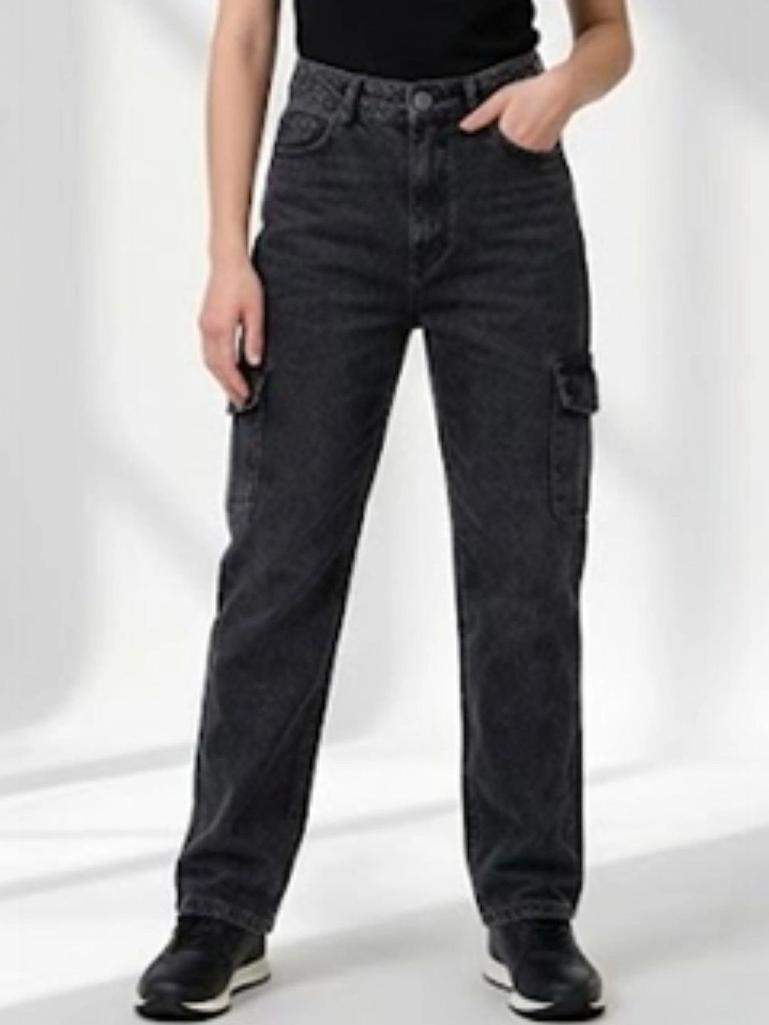 HERE&NOW Women Classic Regular Fit Mid-Rise Stretchable Jeans-picture-16