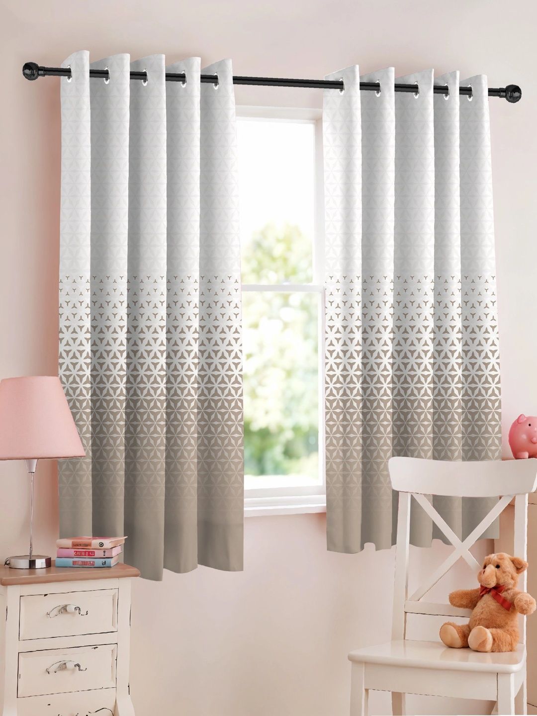 Nefertiti Home Beige Geometric Room Darkening Window-picture-40