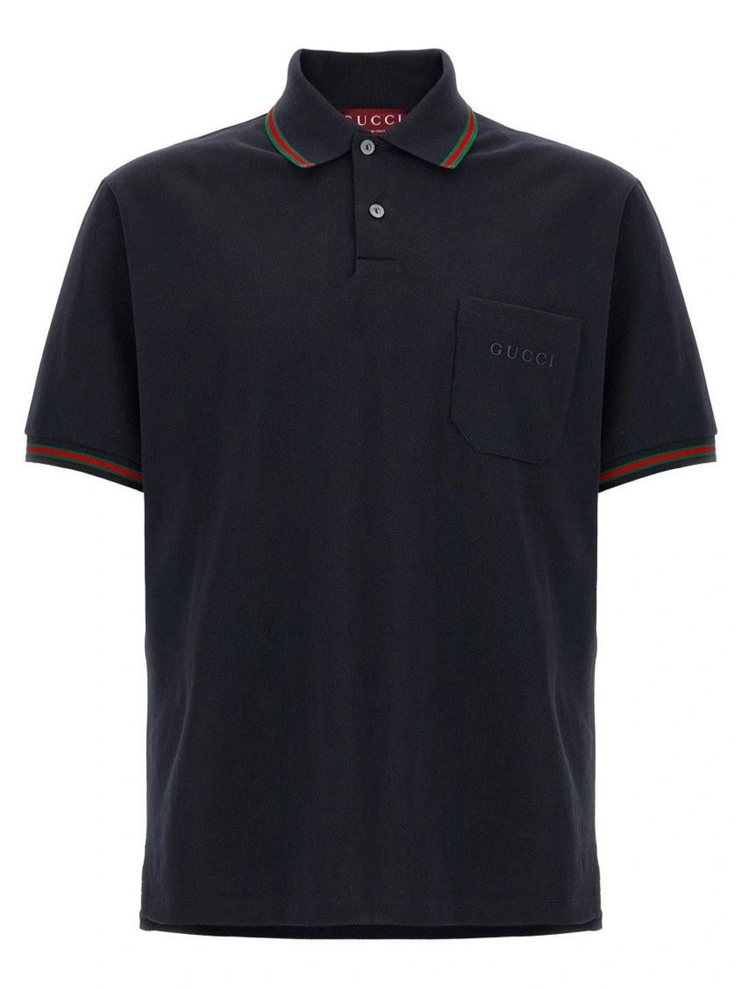 Gucci Men Brand Logo Polo Collar Monochrome Pockets T-shirt-picture-58