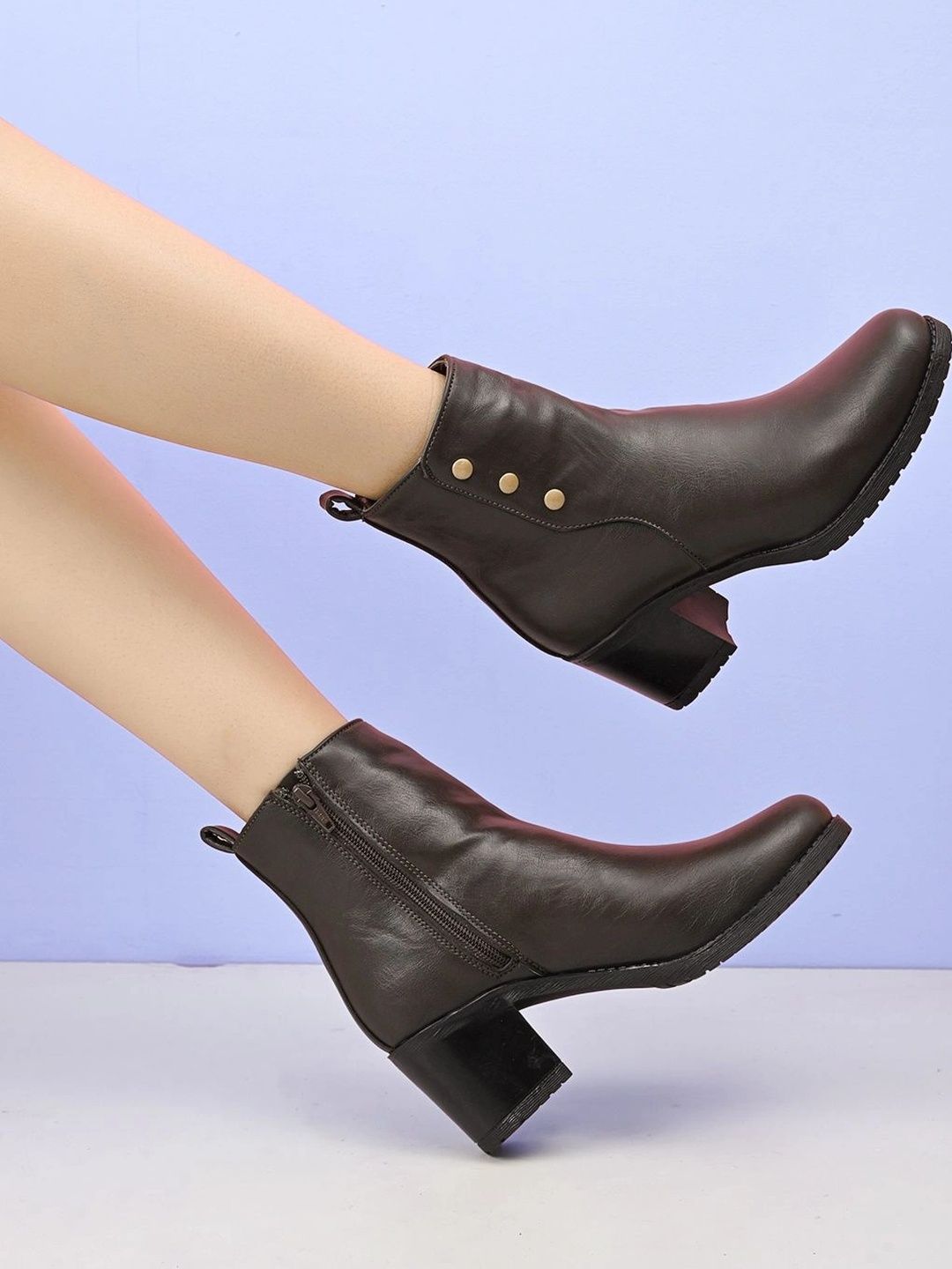 Killer Round Toe Zip Regular Boots-image-37