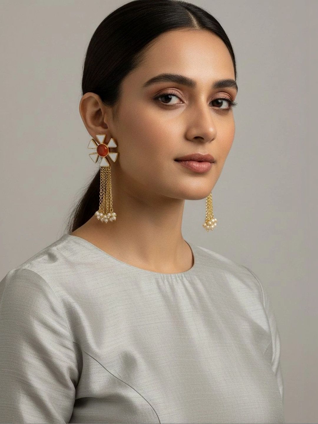 9ROCK Geometric Drop Earrings-image-49