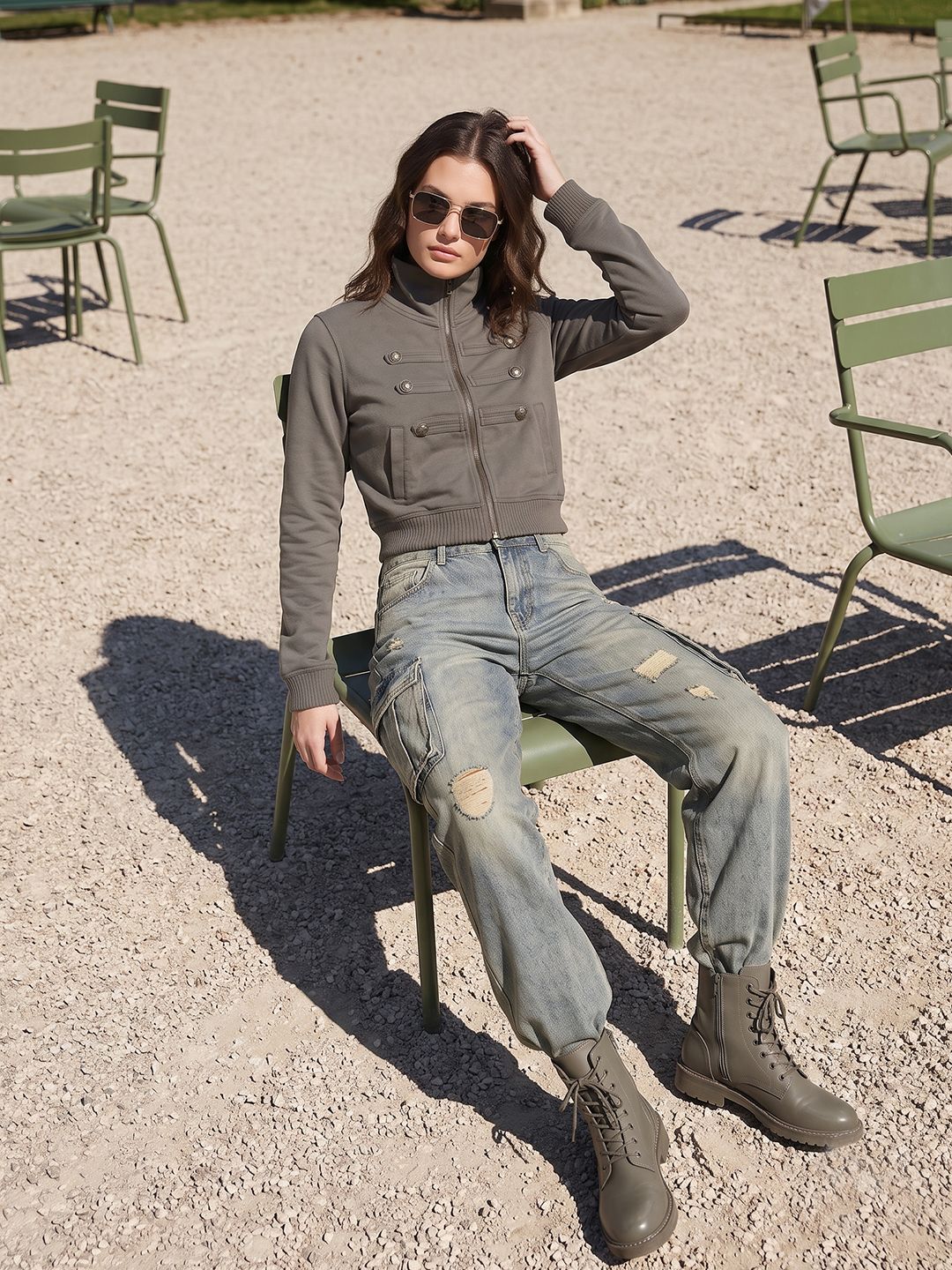 Suo Women Crop Open Front Jacket-picture-49