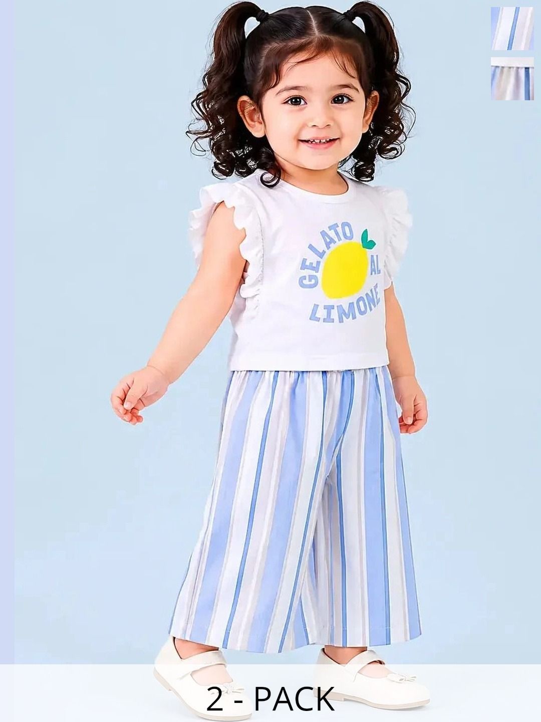 Bloomup Girls Printed Top with Trousers-picture-56