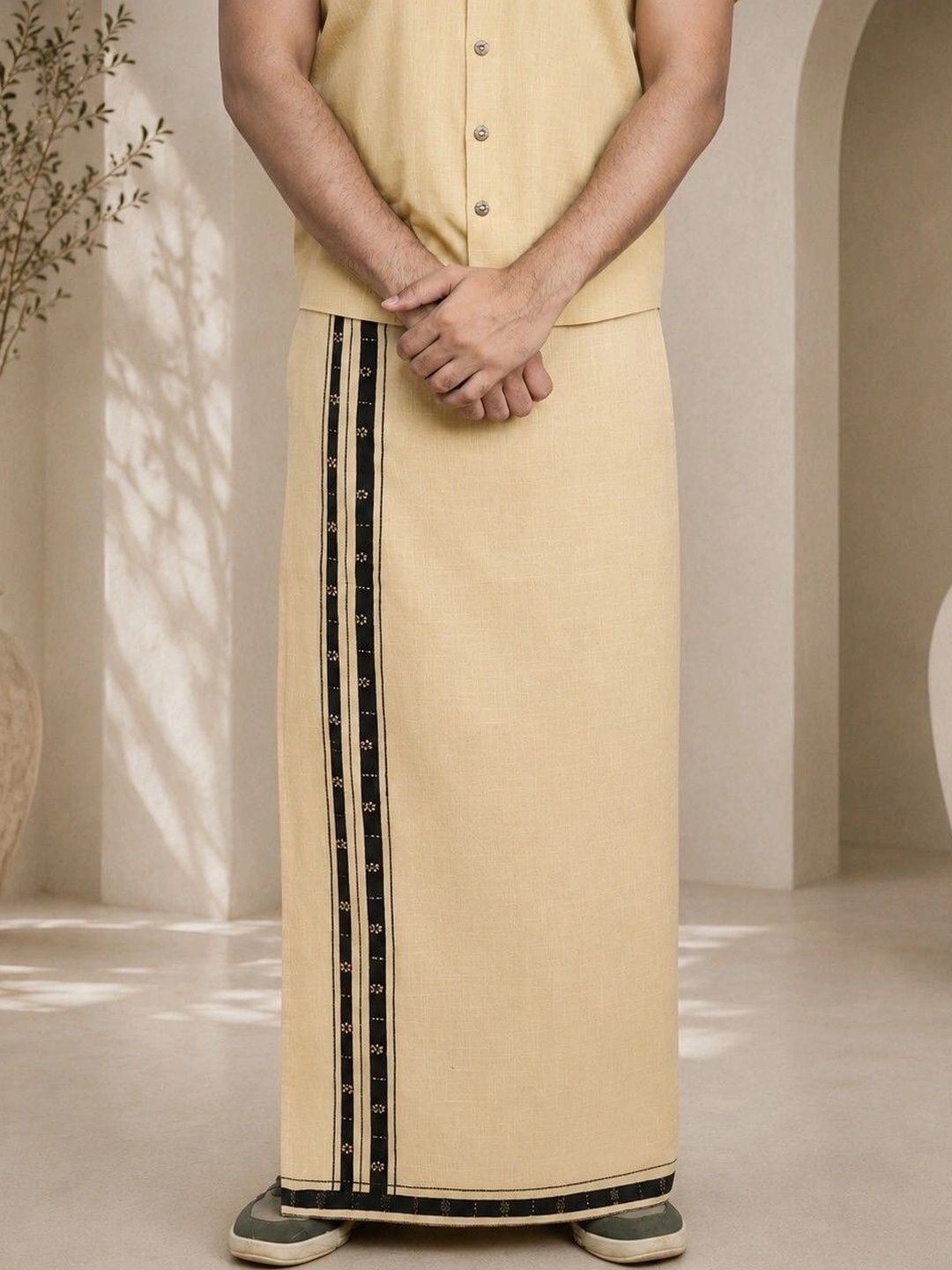 NIRMAL ONLINE Men Striped Cotton Dhoti Dhotis-picture-36