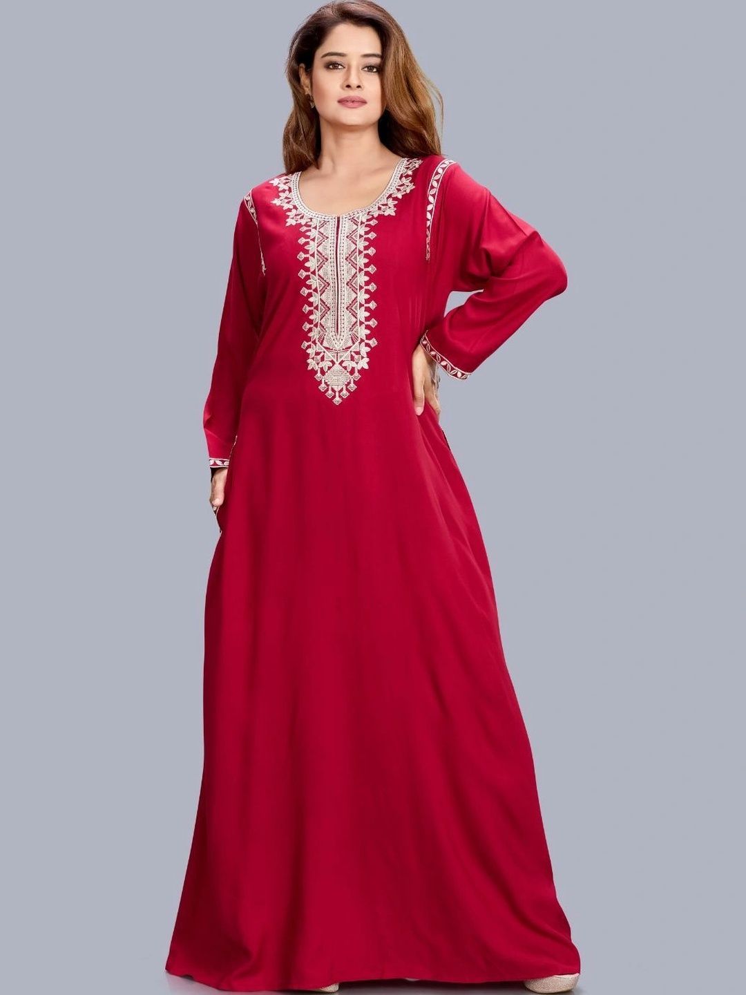 SANAA Embroidered Maxi Nightdress-image-9