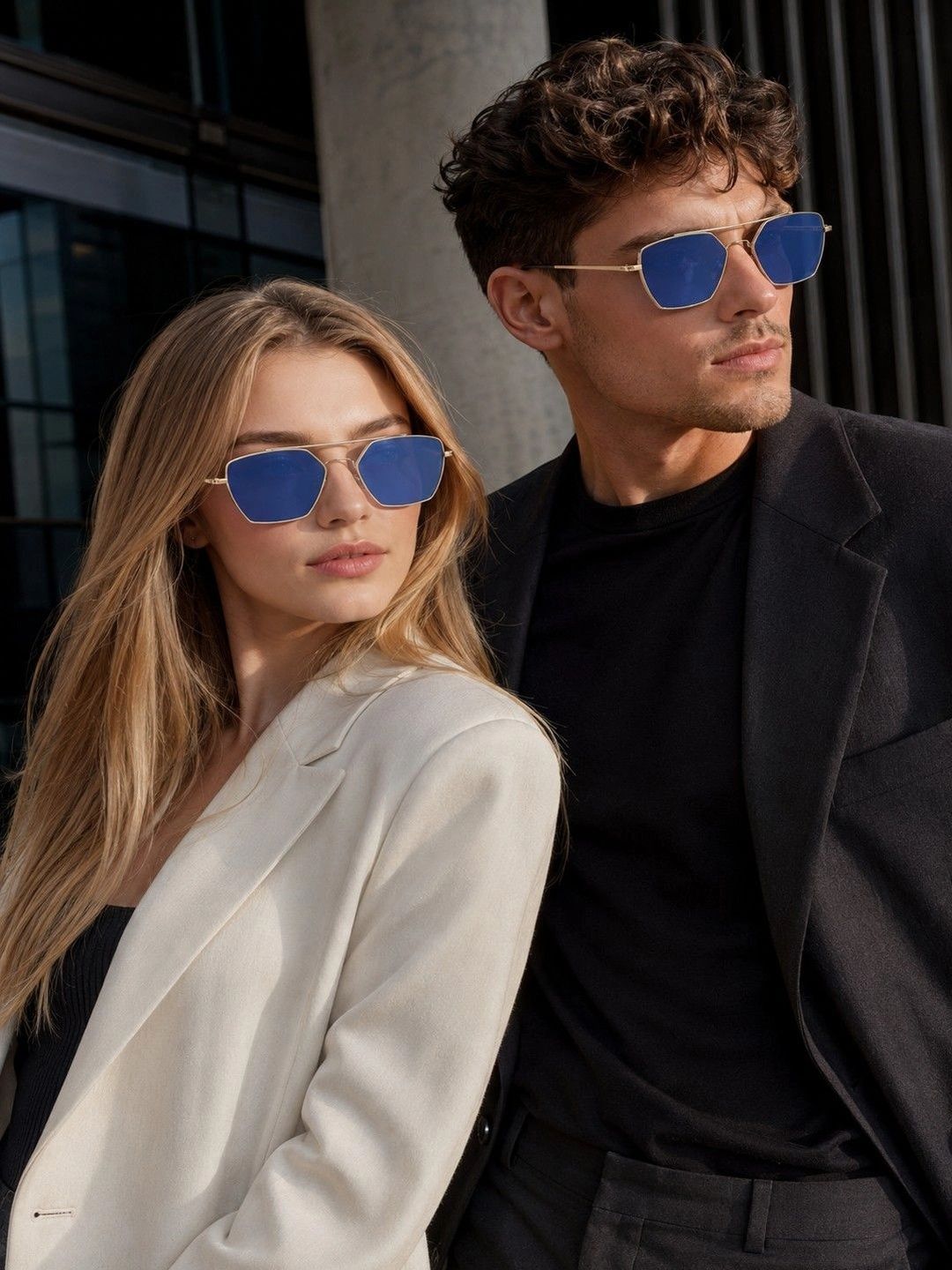 Moda Rapido Unisex Blue Lens & Gold-Toned Other Sunglasses with-picture-21