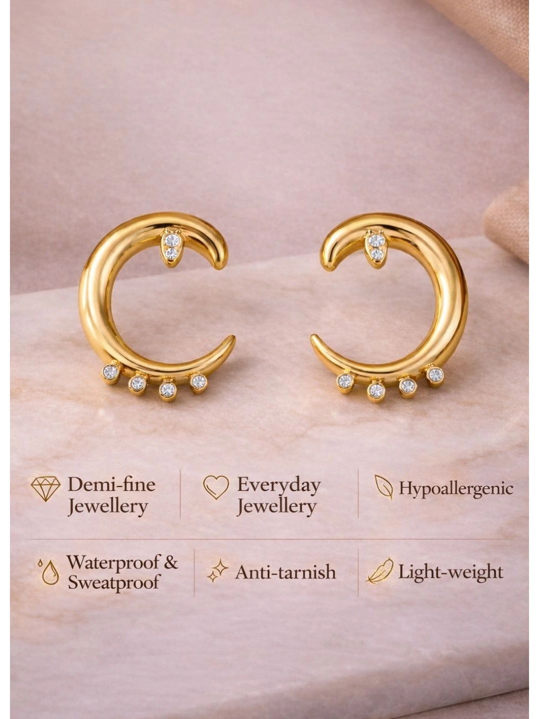 Kalin Couture Geometric Studs Earrings-image-47